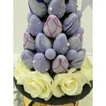 30cm Sparkling Purple Marble Strawberry Tower (Medium)